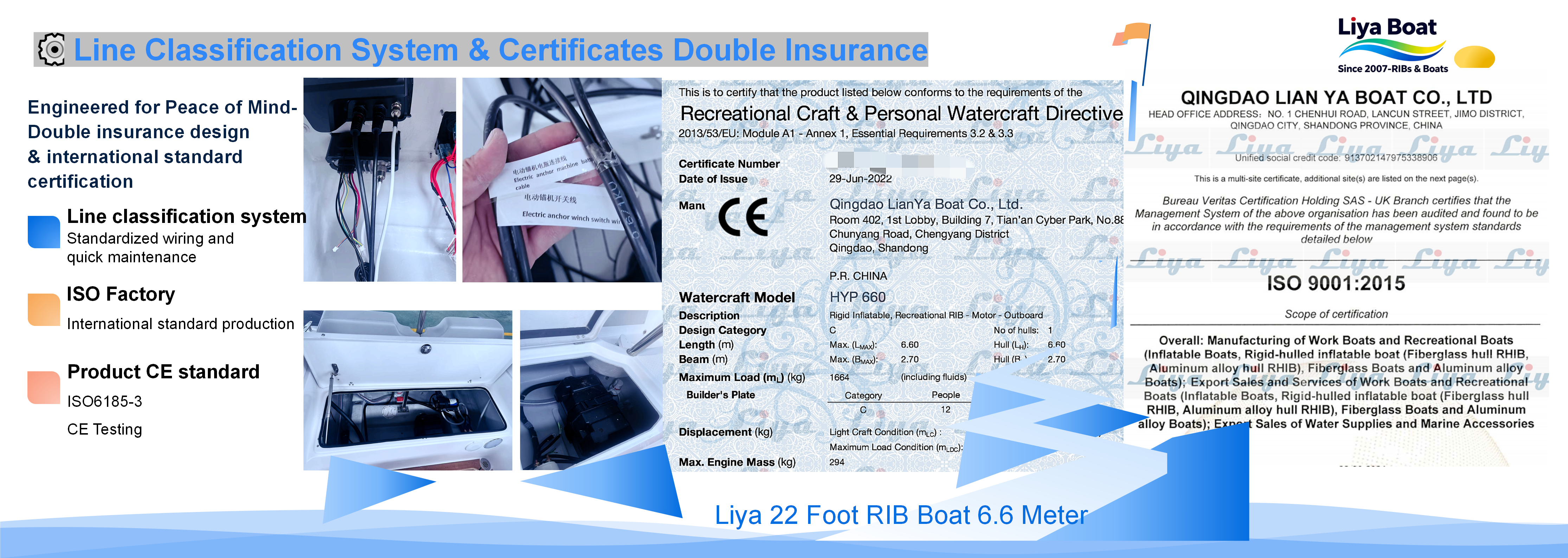 Premium fiberglass hull construction of the 22ft CE-certified inflatable boat Premium fiberglass hull construction of the 22ft CE-certified inflatable boat