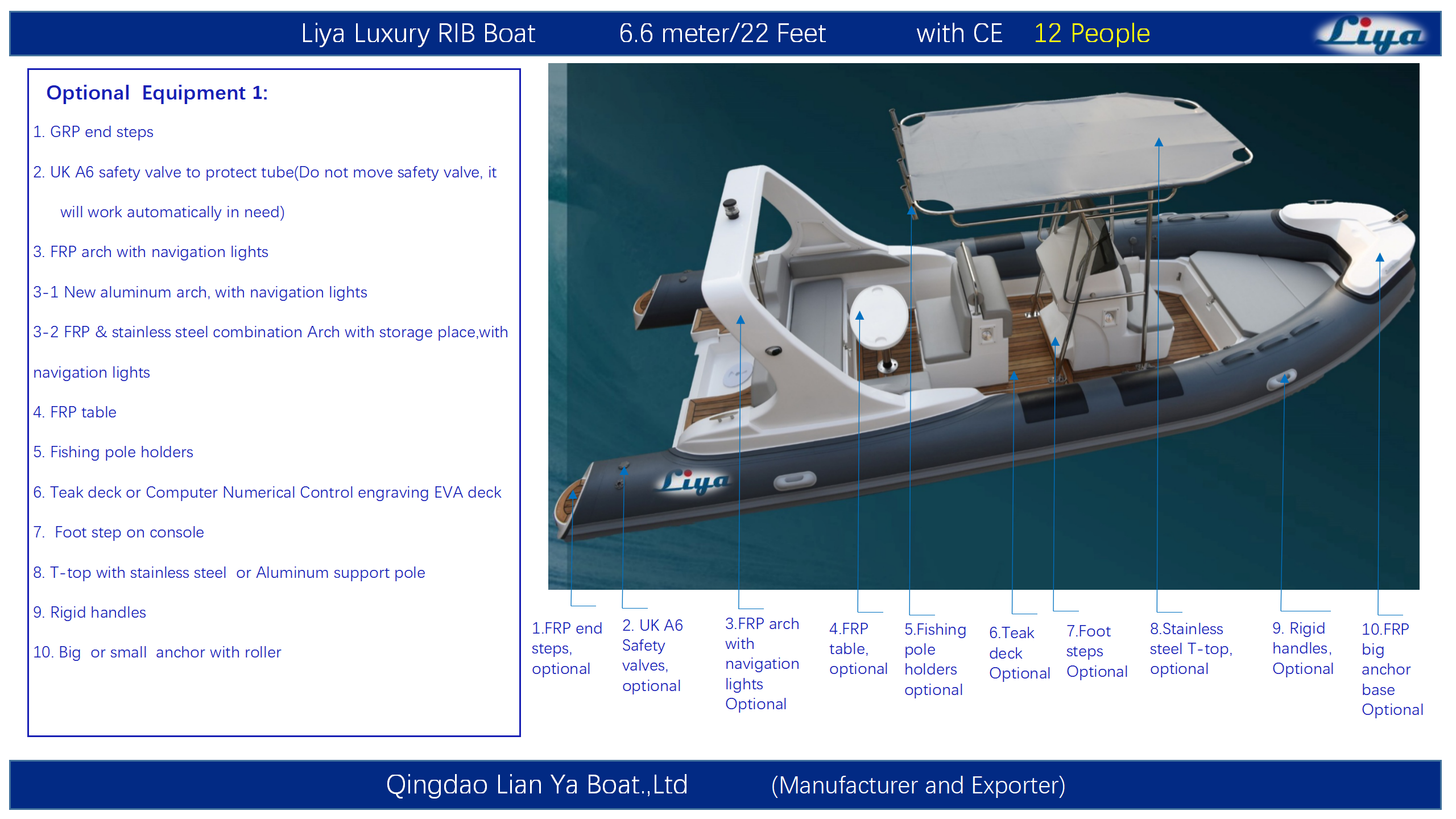 Optional comfortable sun cushions on bow for leisure and relaxation Optional comfortable sun cushions on bow for leisure and relaxation