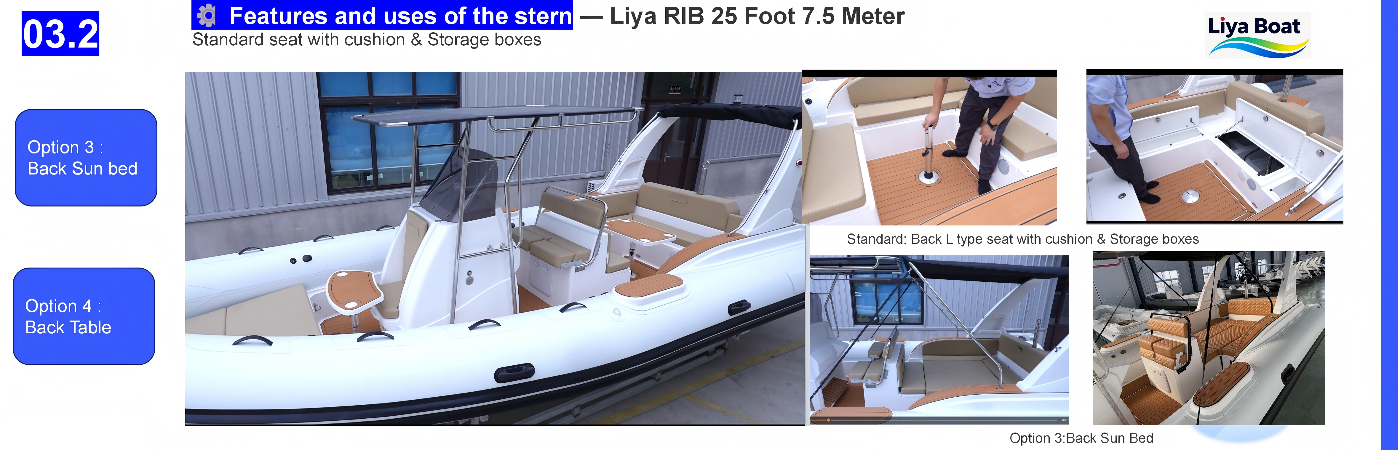 Optional seat and swim platform styles for your perfect configuration