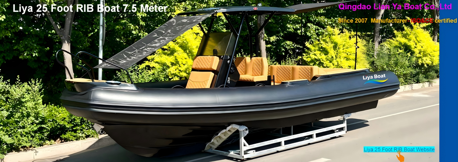 25ft luxury ltaly style RlB boat with large sunbed 25ft fast 7.5m rigid inflatable boat