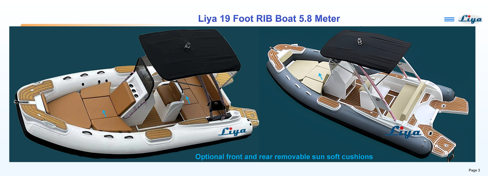 Certified 5.8m rib boat liya boat Liya 5.8m RIB Boat different view