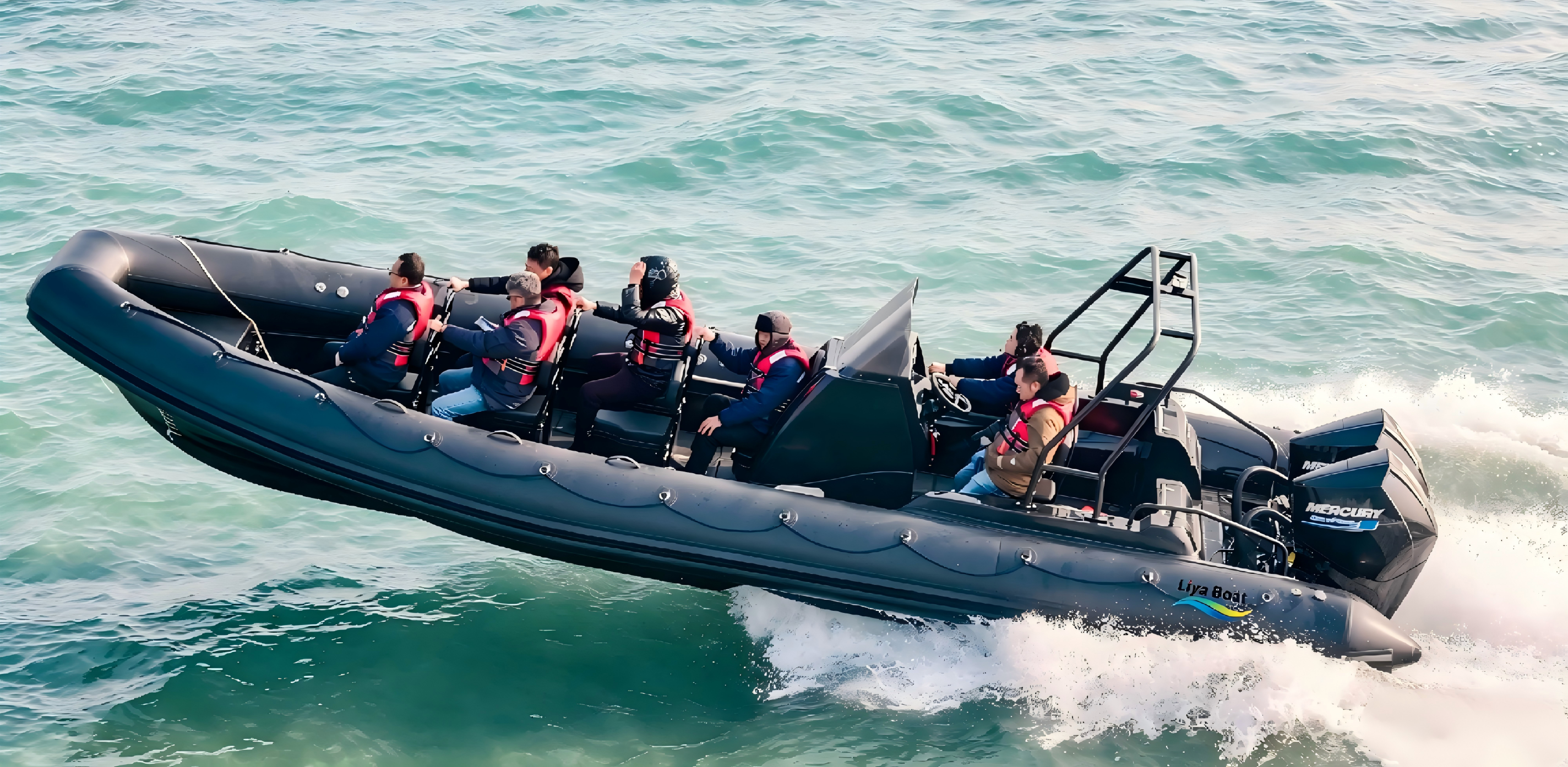 Liya 27 fot professionell tung patrull RIB Boat.png