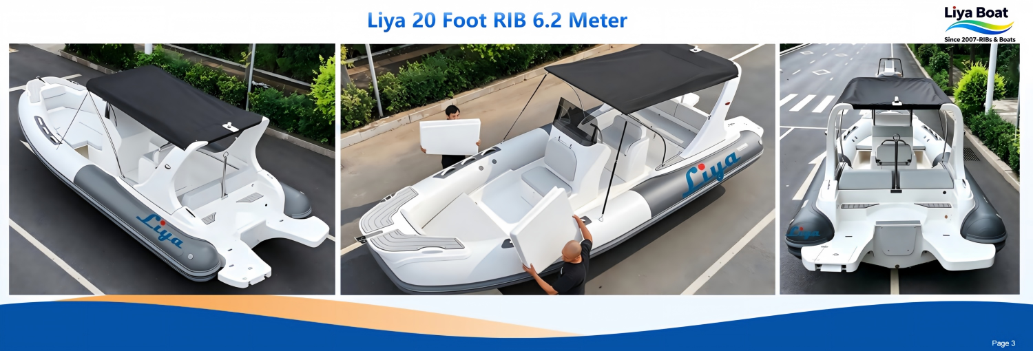 Liya RIB boat used for leisure and island sightseeing with group pngOptional fishing gear setup with rod holders on RIB