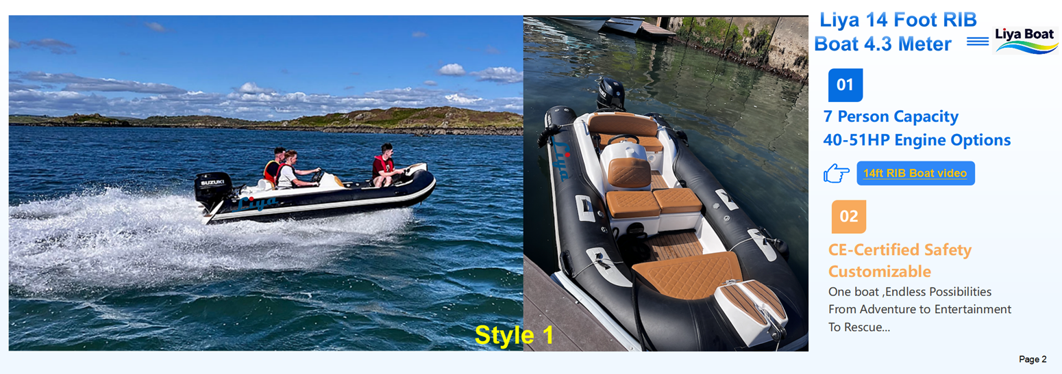 Liya 4.3m RIB Liya 14 Foot RIB