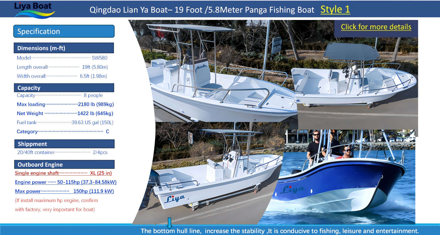 Liya 19 Foot Panga Fishing Boat Liya 19 Foot Panga Fishing Boat specification