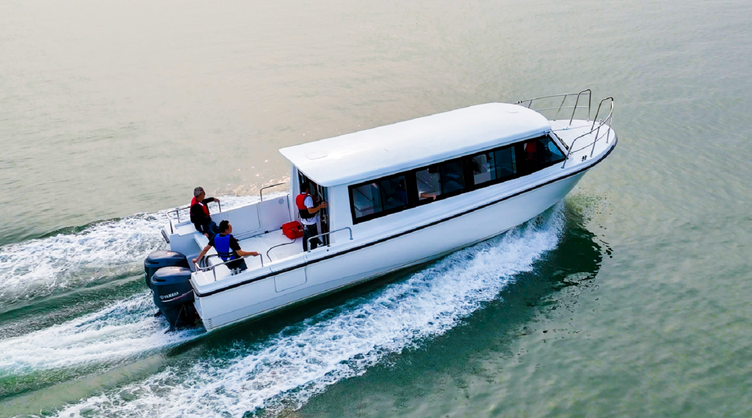 37ft enclosed cabin passenger ferry Customizable Cabin Layout Diagram (Tour, Restaurant, Charter)