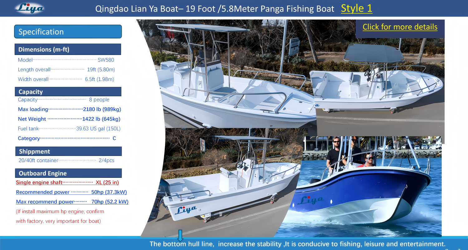 Liya 19 Foot Panga Fishing Boat Liya 19 Foot Panga Fishing Boat specification