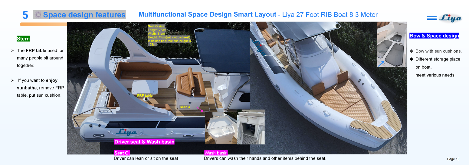 Convertible BOW Deck on Liya 27FT Cabin RIB Convertible BOW Deck on Liya 27FT Cabin RIB