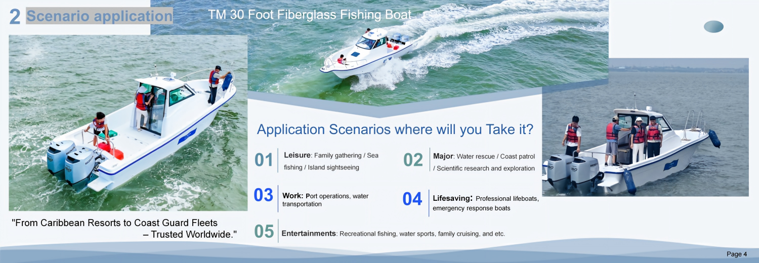 PVC Cored Fiberglass Deck - Lightweight and Rot-Proof offshore-fishing-with-30ft-cabin-boat