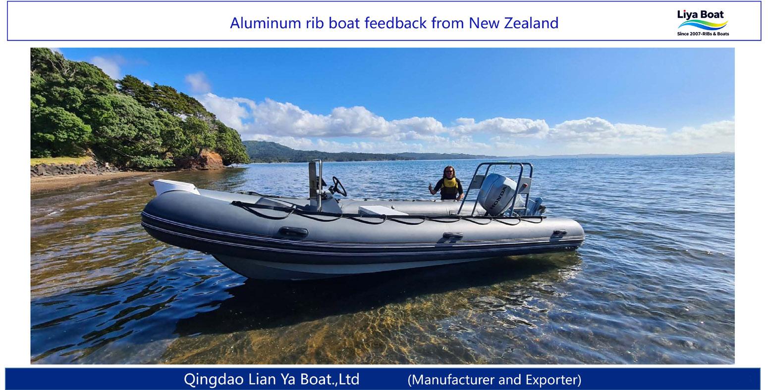 Close-up of Welded Aluminum Hull and Rub Rail on Work RIB