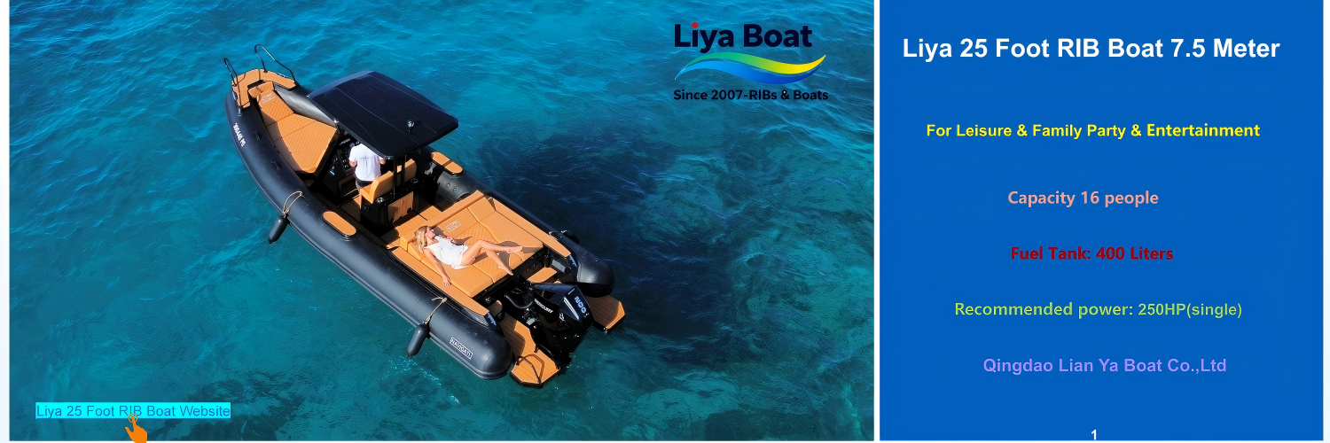 Liya luxury 25 foot high performance ltaly design RlB 25ft luxury inflatable boat for sale