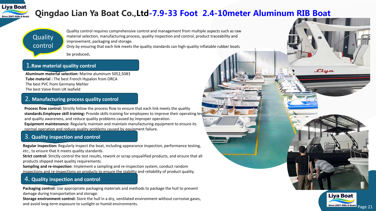quality control 5.8m quality control 5.8m aluminum RIB