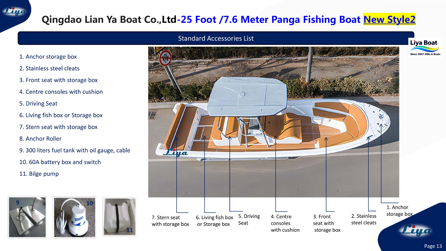 Liya 25 Foot Panga Fishing Boat standard