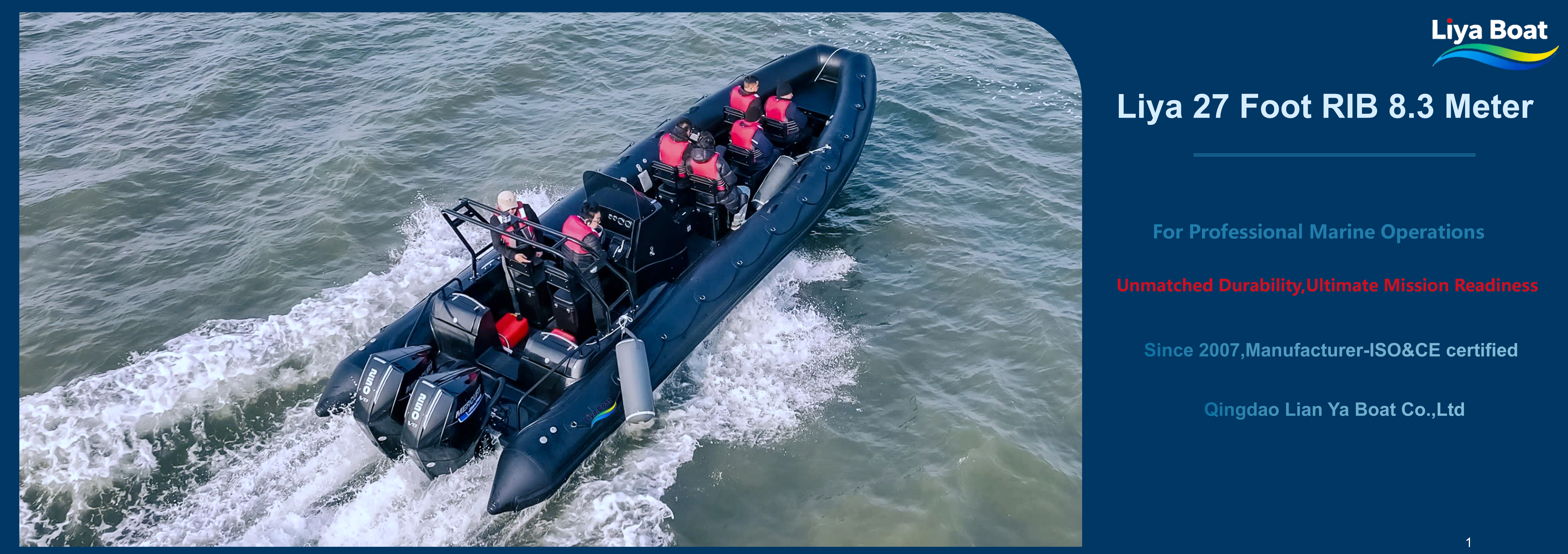 Liya 27 Foot Work RIB Boat_01