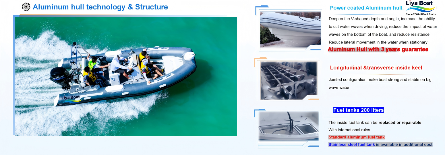 22ft diving inflatable boat with aluminum hull 22ft diving inflatable boat with aluminum hull and fuel tank
