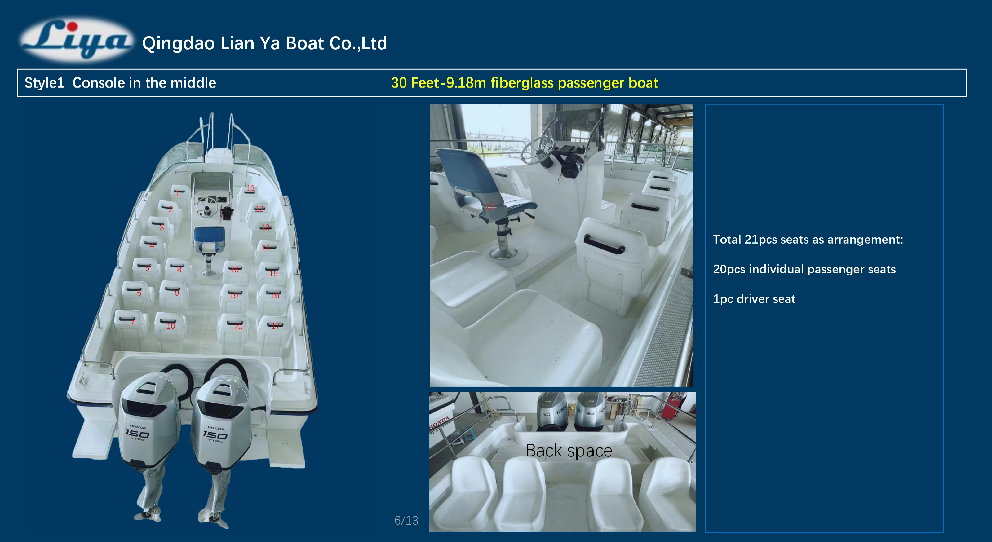 Customizable interior layout efficiently carrying 10 to 20 passengers for group transport.