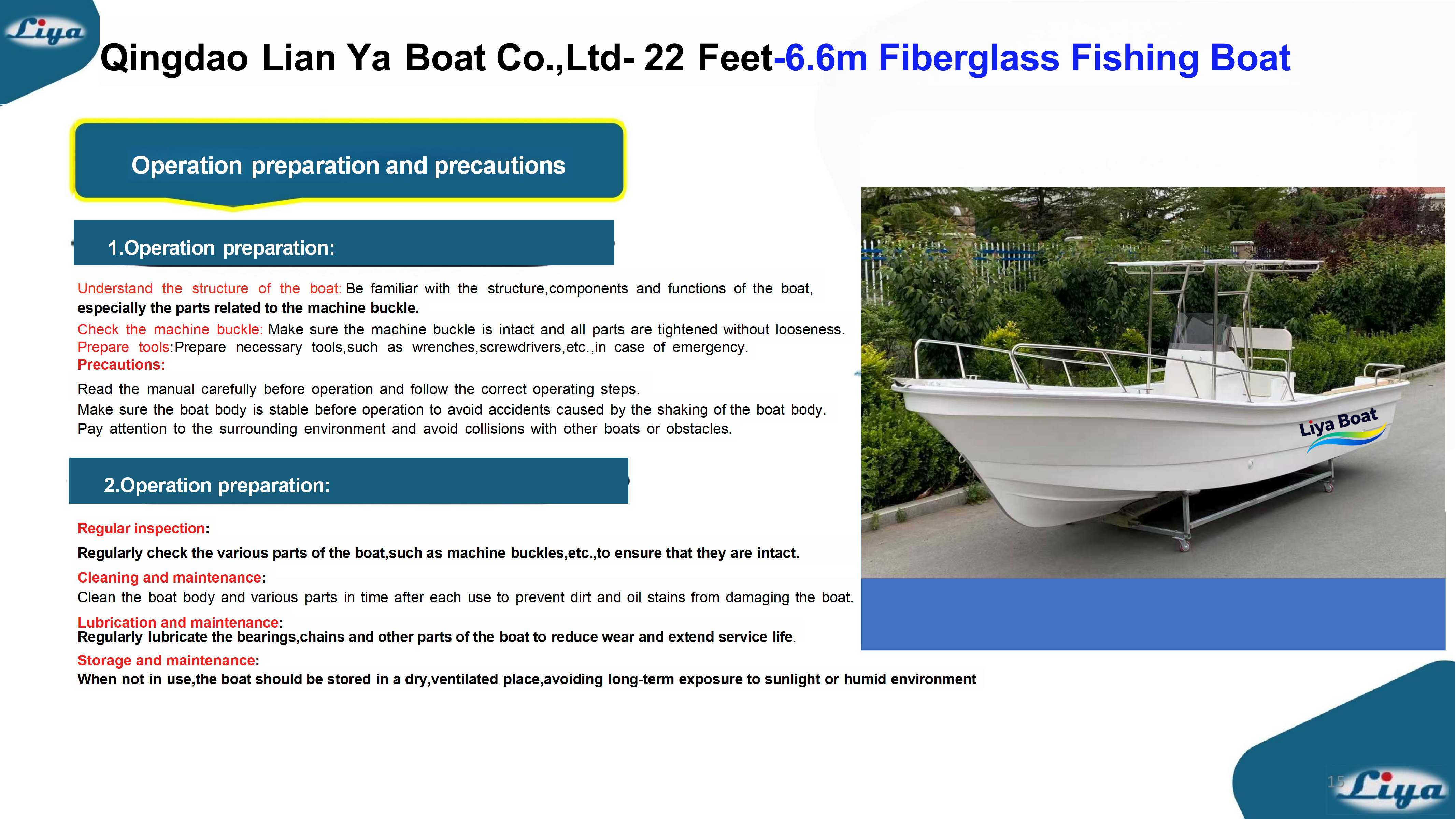 ▍22FT Fishing Boat Operation & Precautions