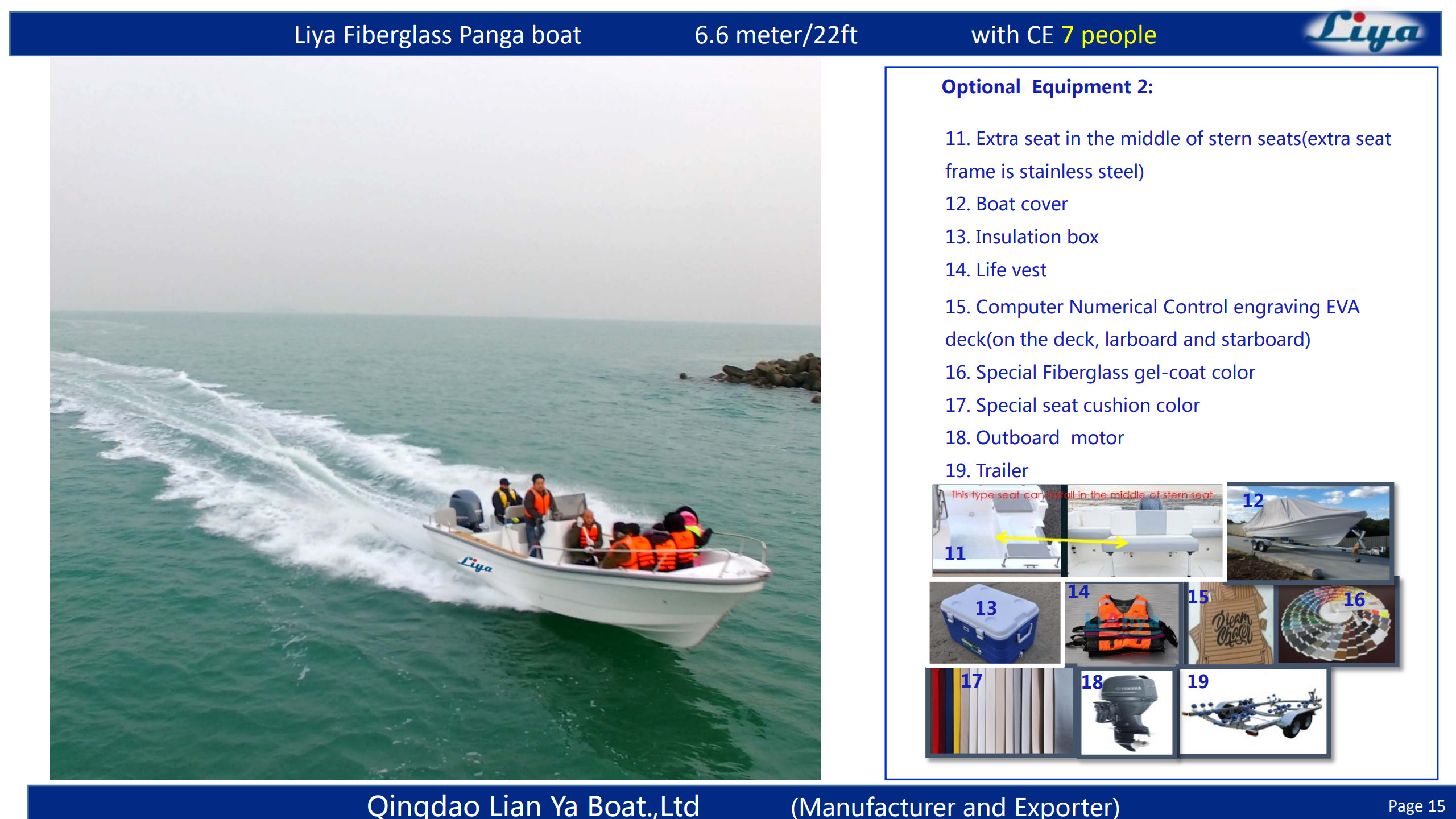 22 foot saltwater fishing boat optional accessories