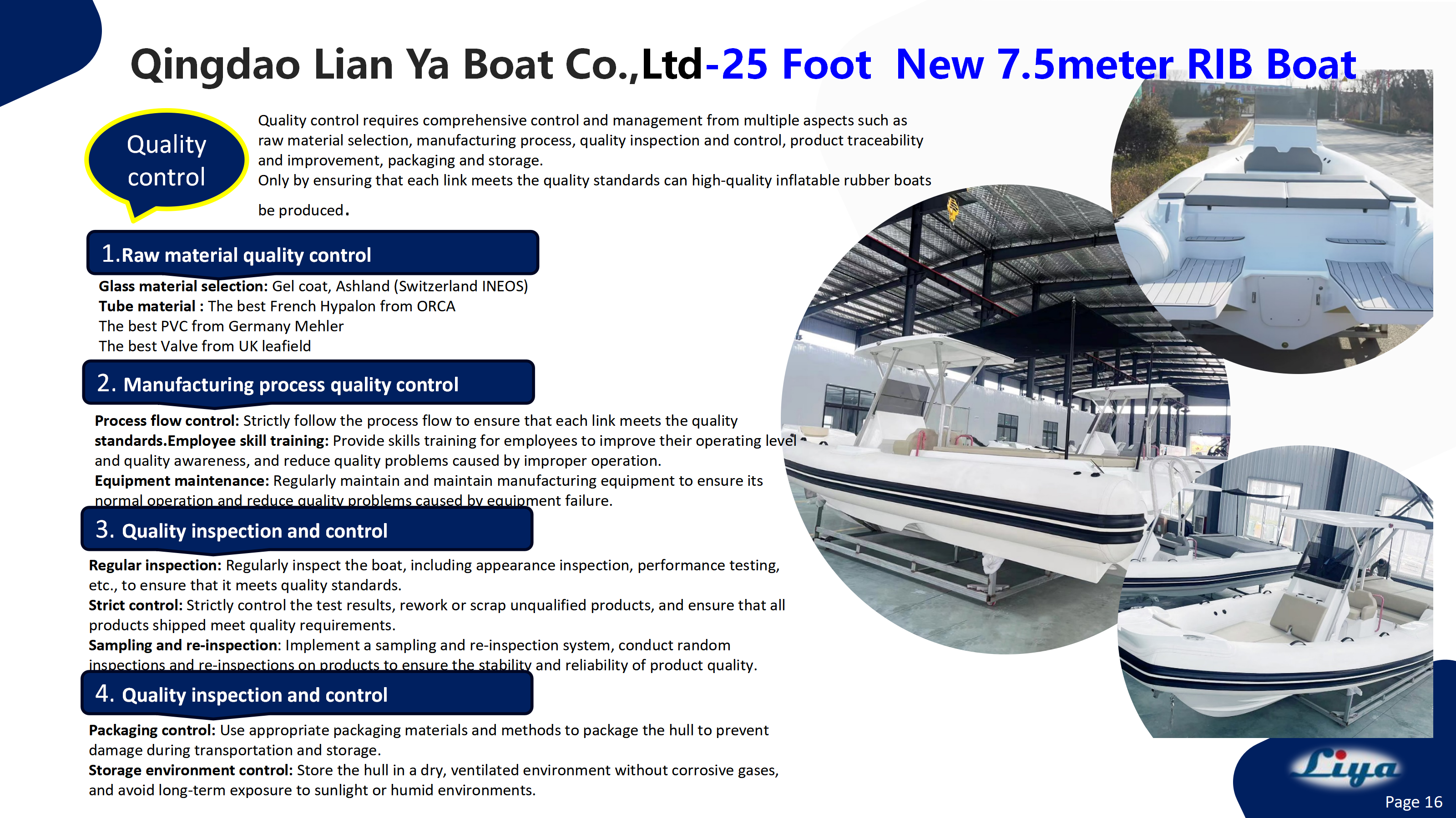 Liya New 25 Foot RIB quality control