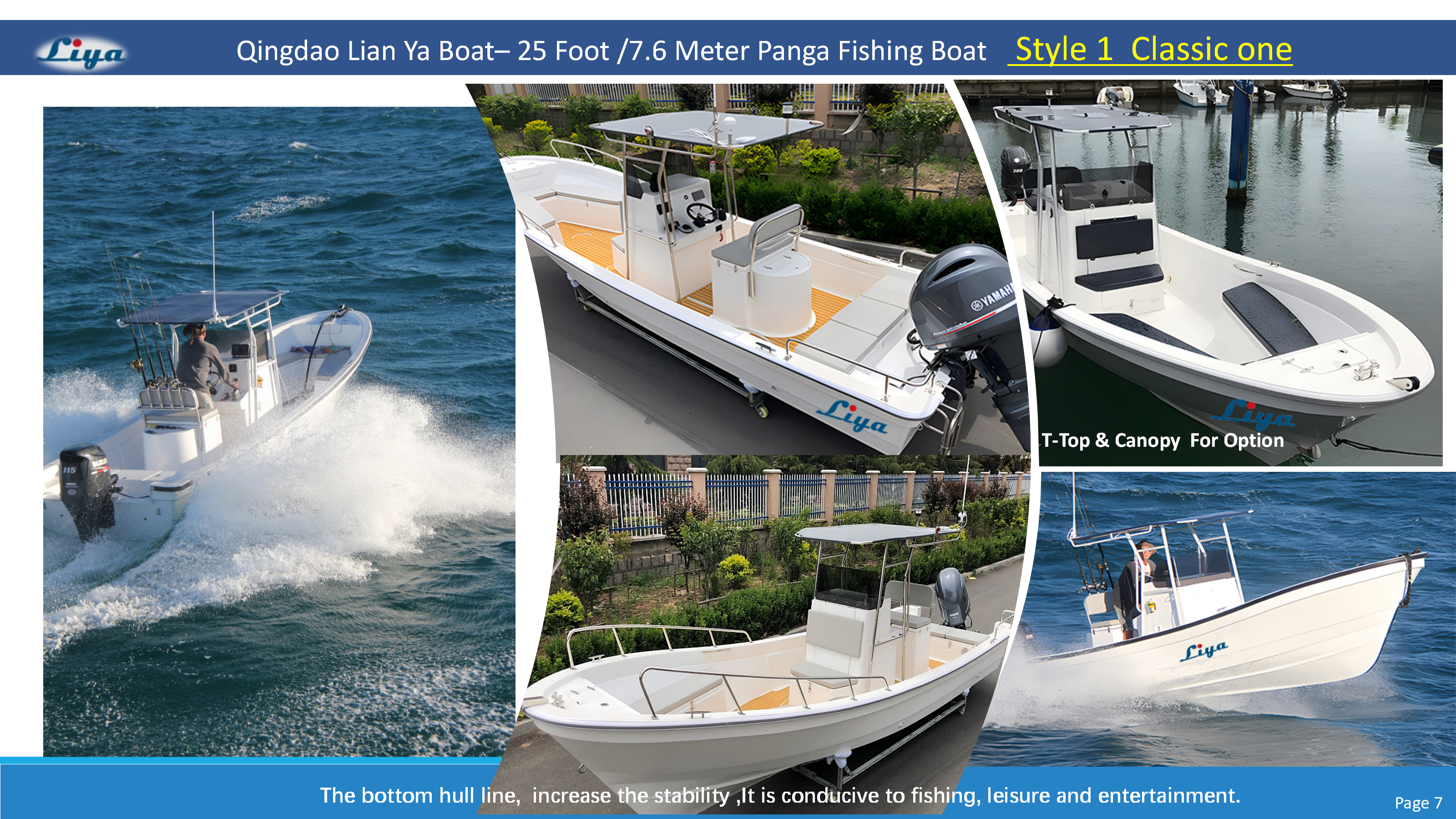 CE certified 25ft fiberglass boat for sale