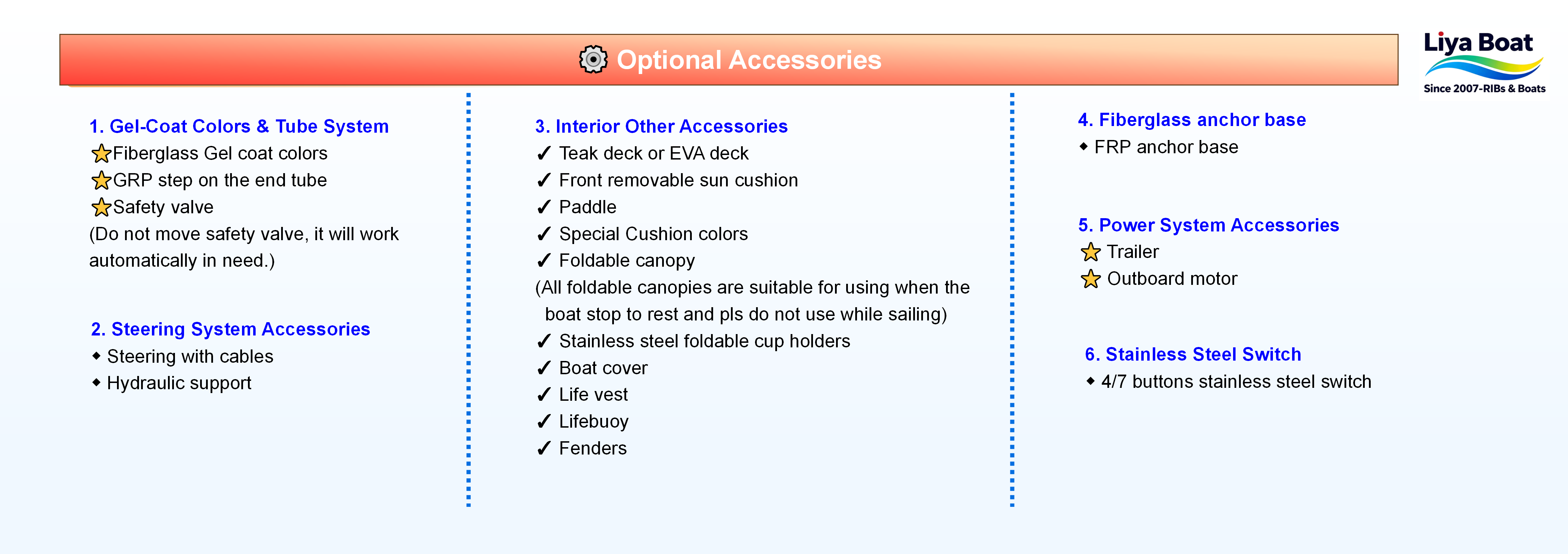 Liya 14 Foot Yacht RIB Dinghy with optional accessories