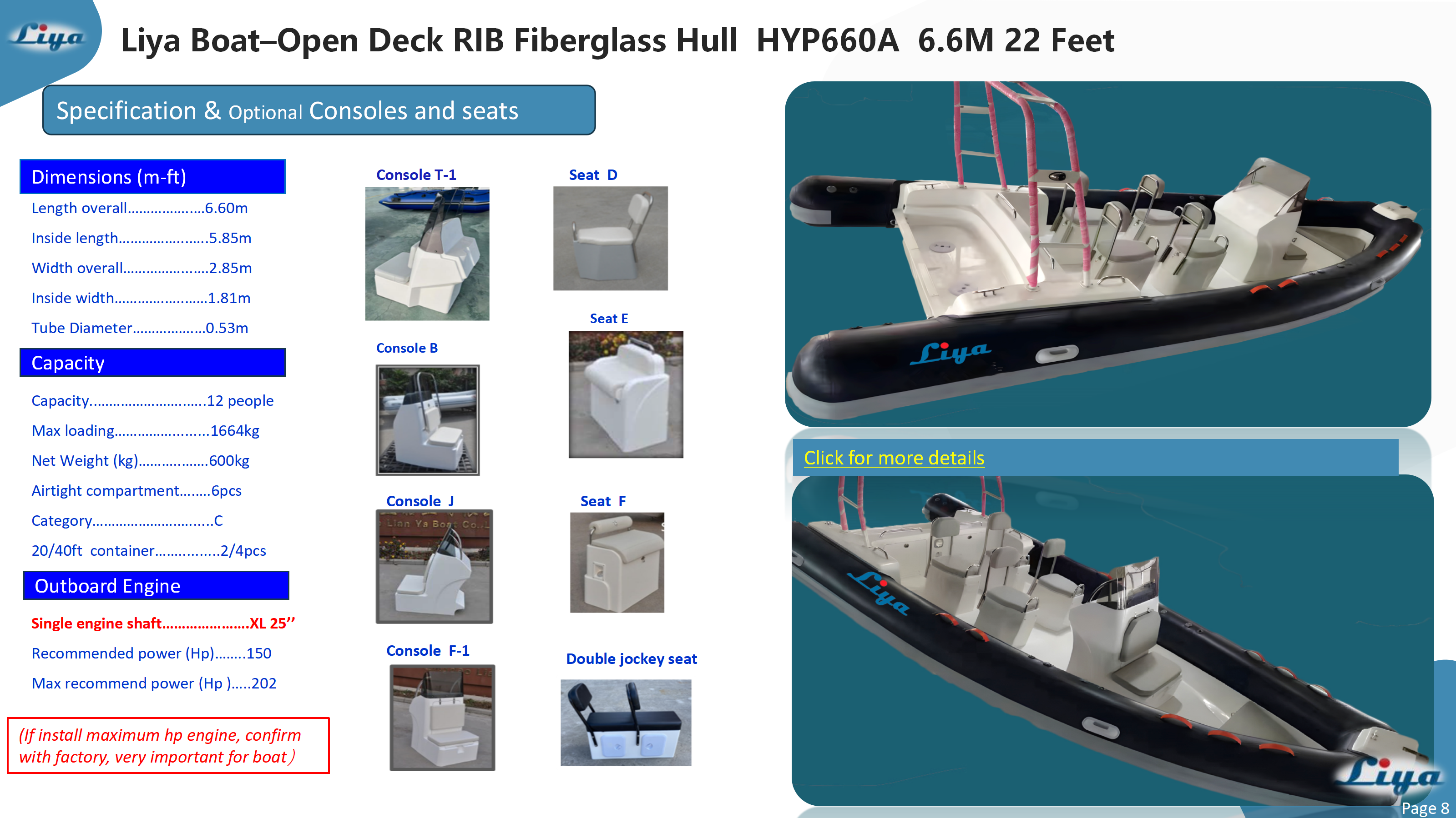 Liya Open Deck RIB-Fiberglass Hull_08