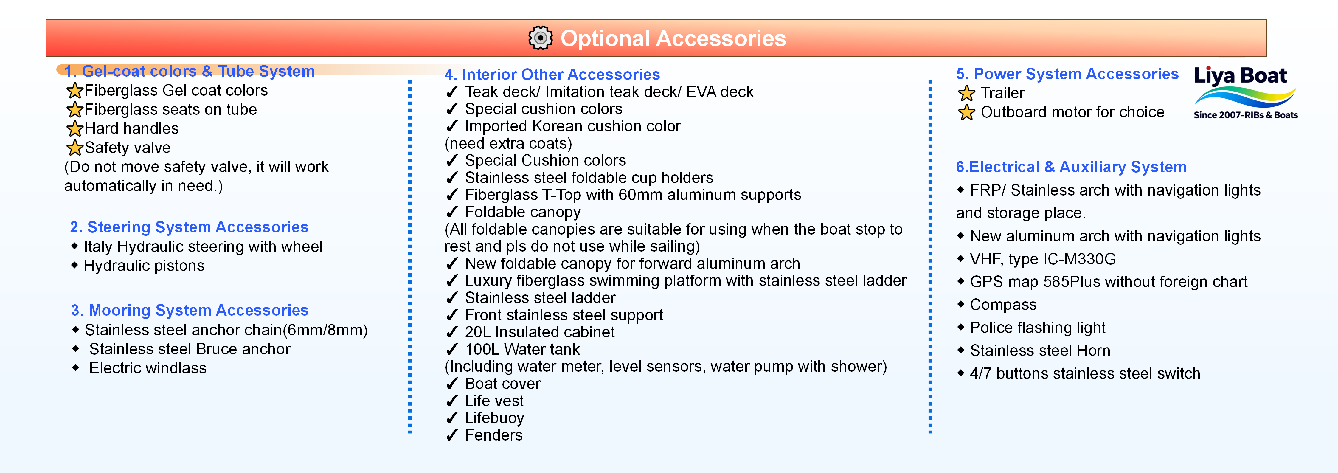 Big sun cushions transforming the bow into a luxurious sunbathing area