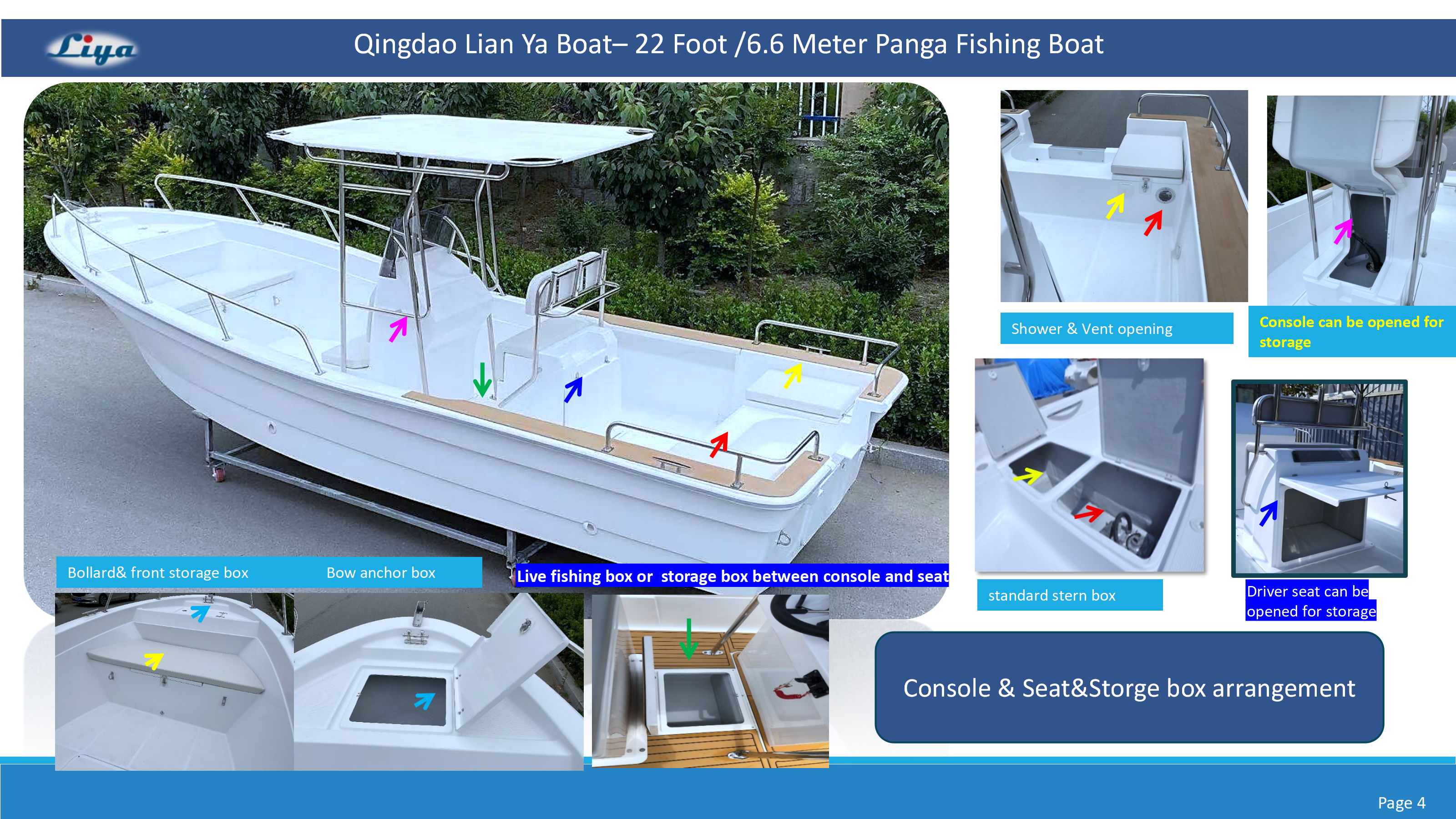 Fishing-ready features like rod holders and prep stations on deck.
