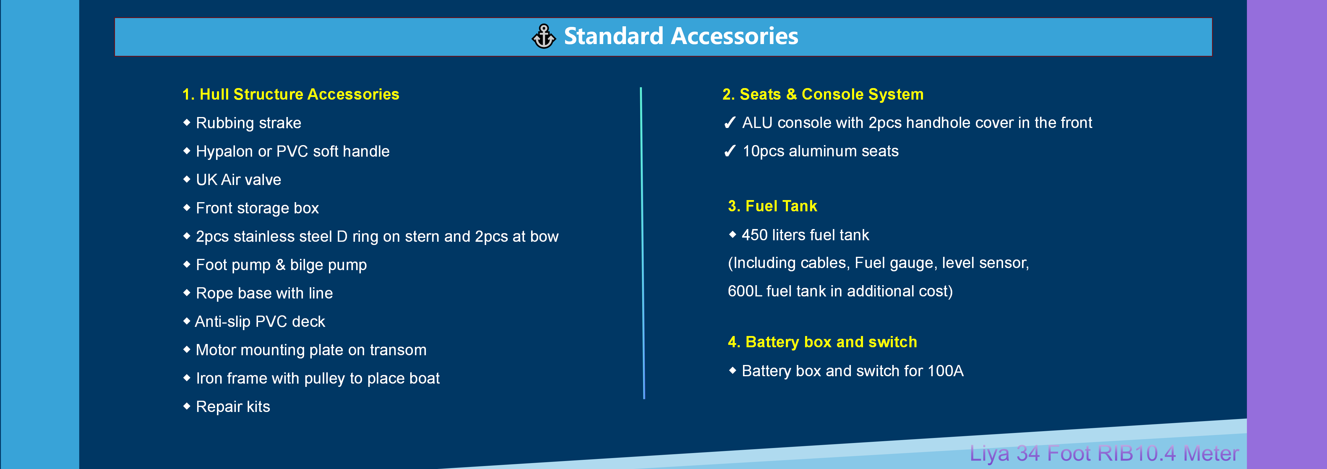 law enforcement boat standard accessories