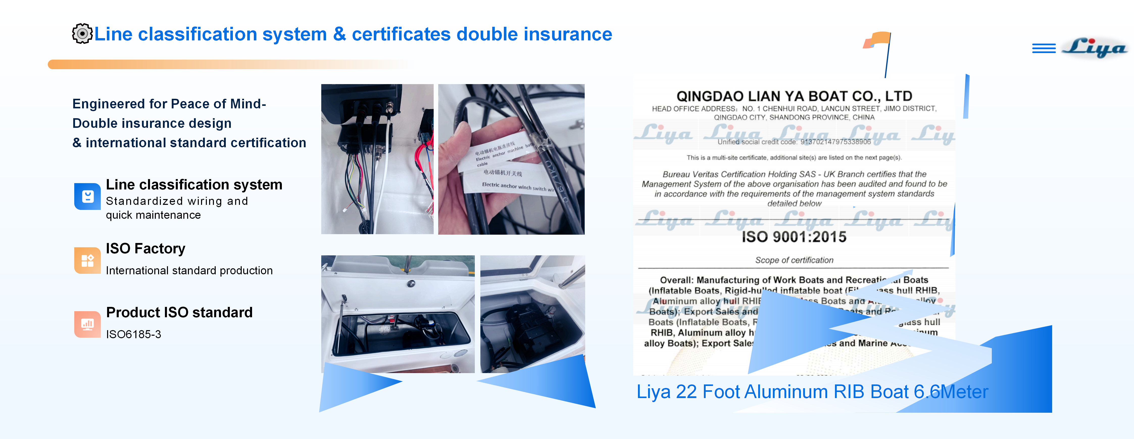 6.6m aluminum hull inflatable boat with ISO certificate