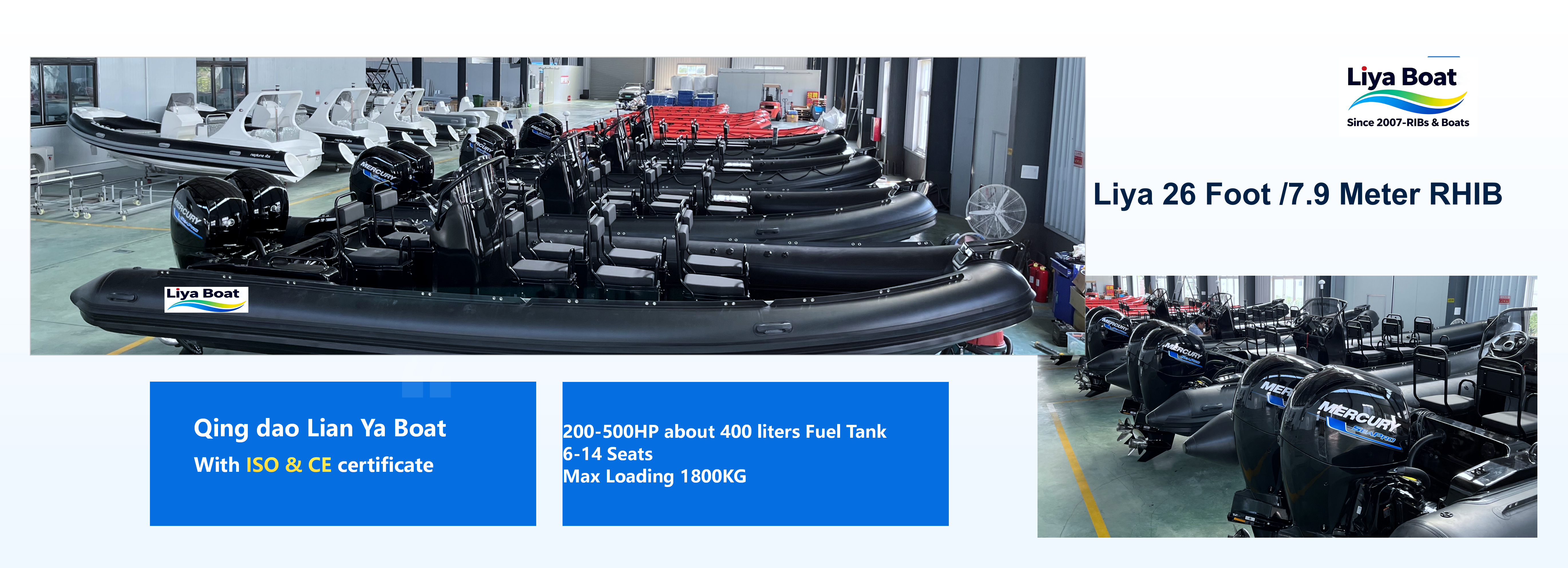 Liya 26 FOOT RHIB Boat for Patrol & Military