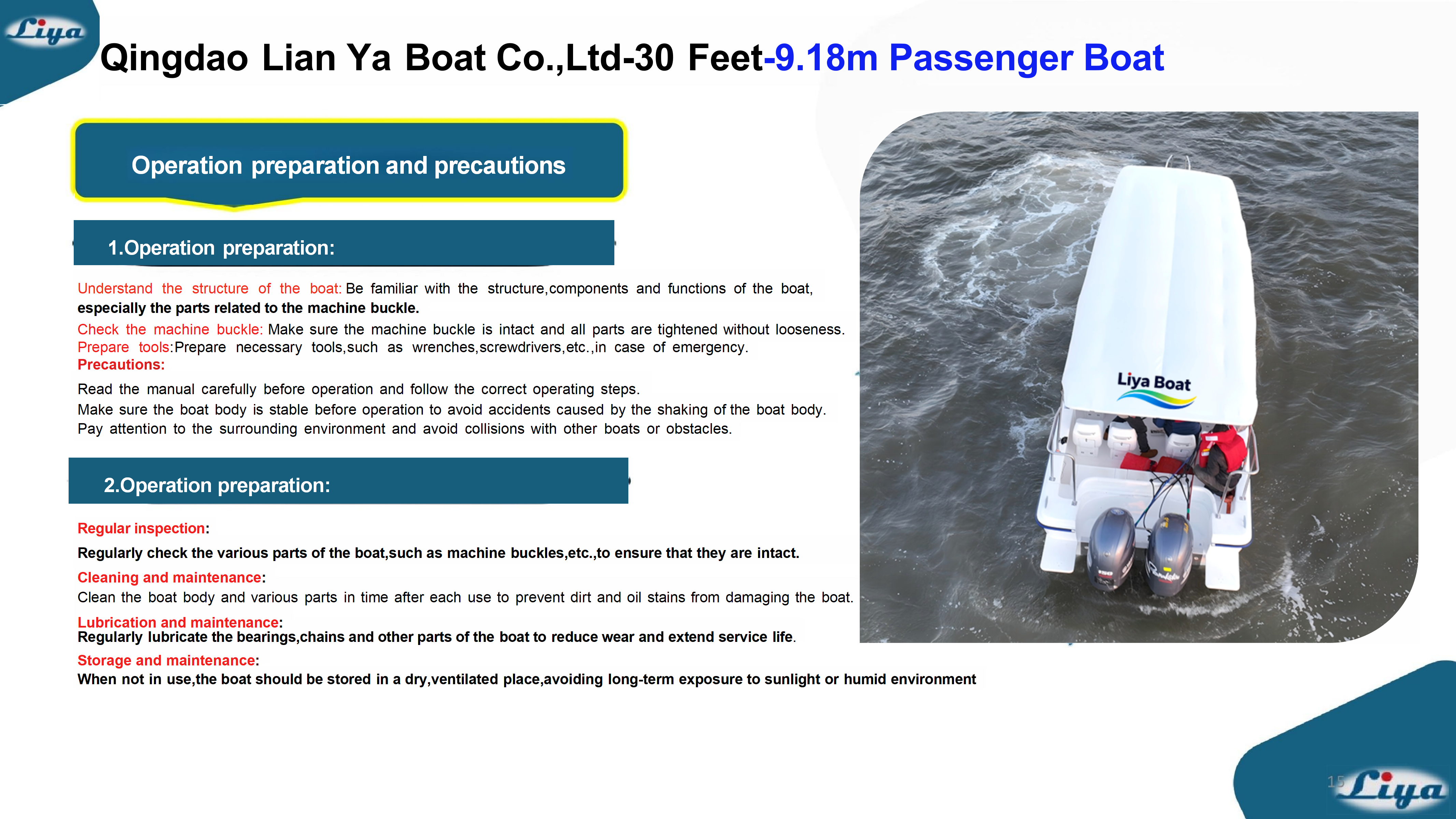 Commercial Sightseeing Vessel Operation and Maintenance