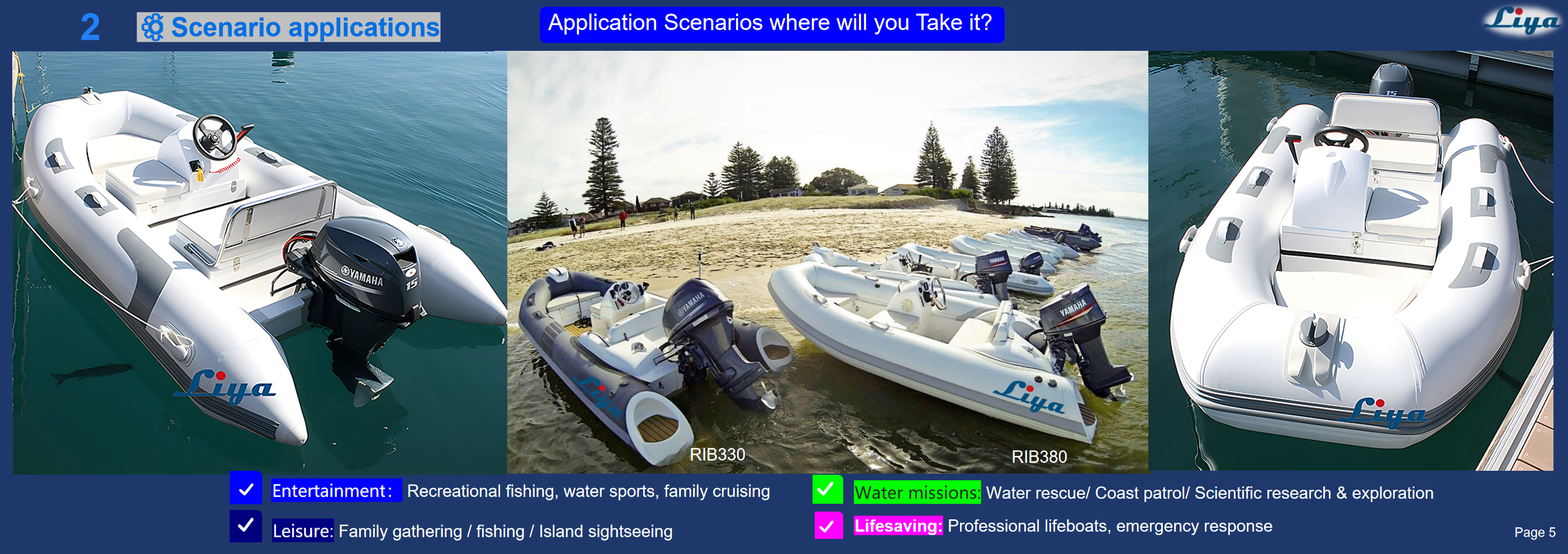 Practical console and helm station of the Liya 3.3m RIB boat for easy navigation.