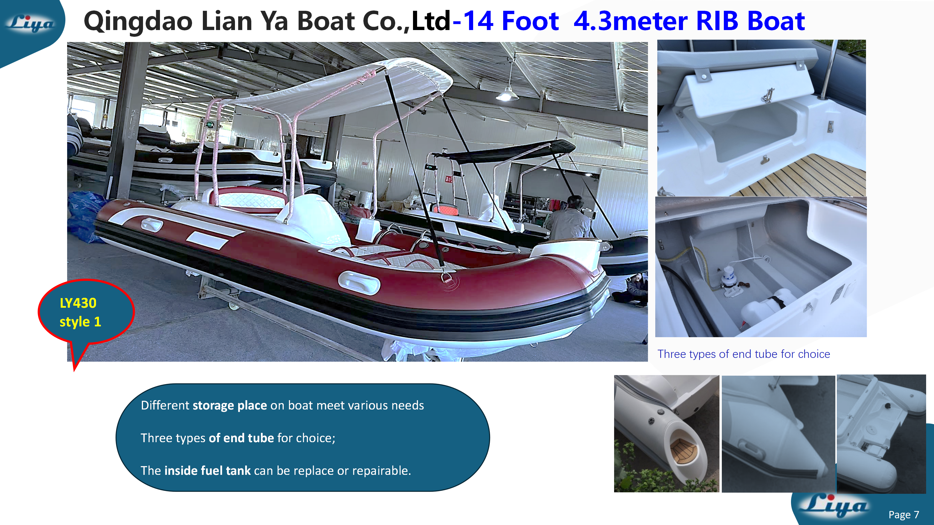 Utilizing multiple storage compartments in the 4.3m RIB boat tender.