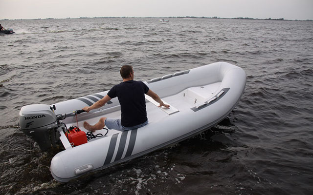 14feet 4.3m Rigid Fiberglass Hull Inflatable Yacht Speed Boat with