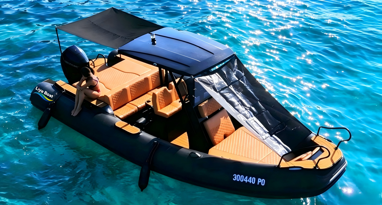 Liya 25ft ltaly Style Luxury RlB Boat with Large Sunbed-CE Certified for 16