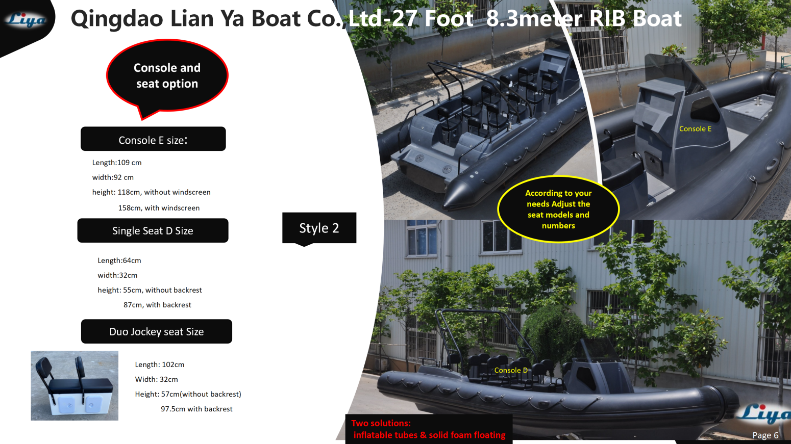 Liya 27 foot patrol rib console arrangment