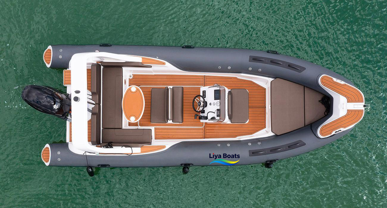 Liya 6.6m 22FT Classic Inflatable RIB Boat on the Water - Main View