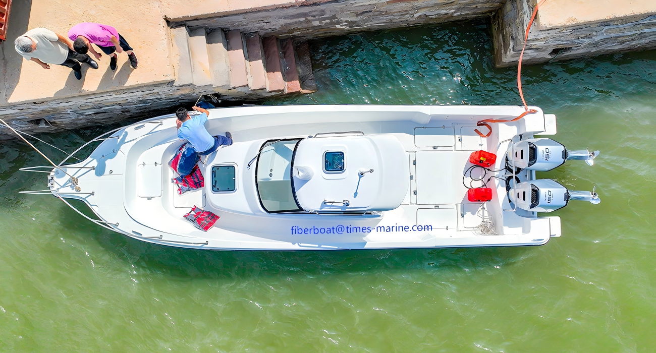 30 foot fiberglass fishing boat with engine