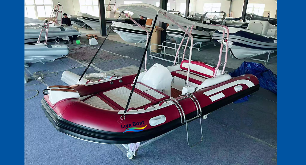 Liya 4.3m Yacht Tender RIB Dinghy 14ft,Side Console,7 Person,CE Certified
