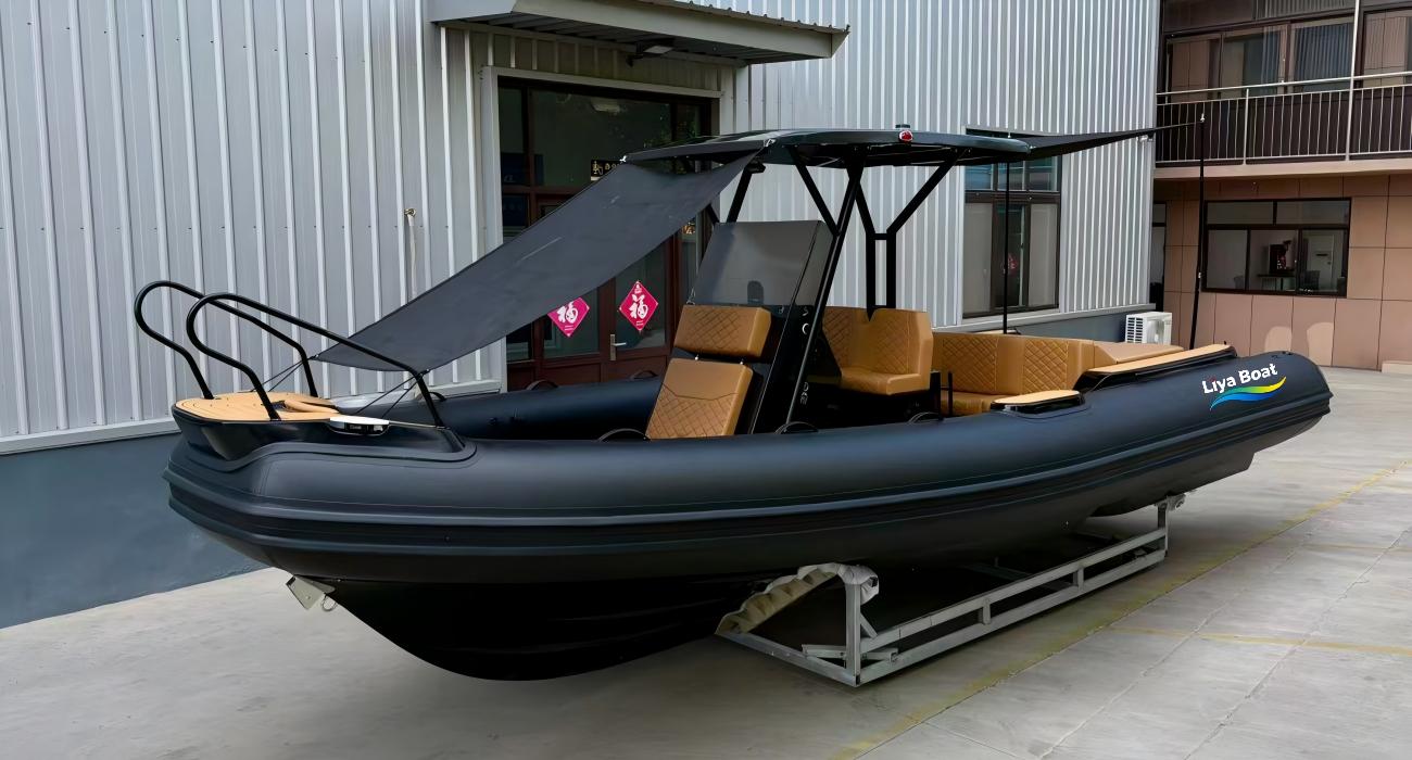Premium ORCA tube and sleek hull detail of Italy style RIB boat