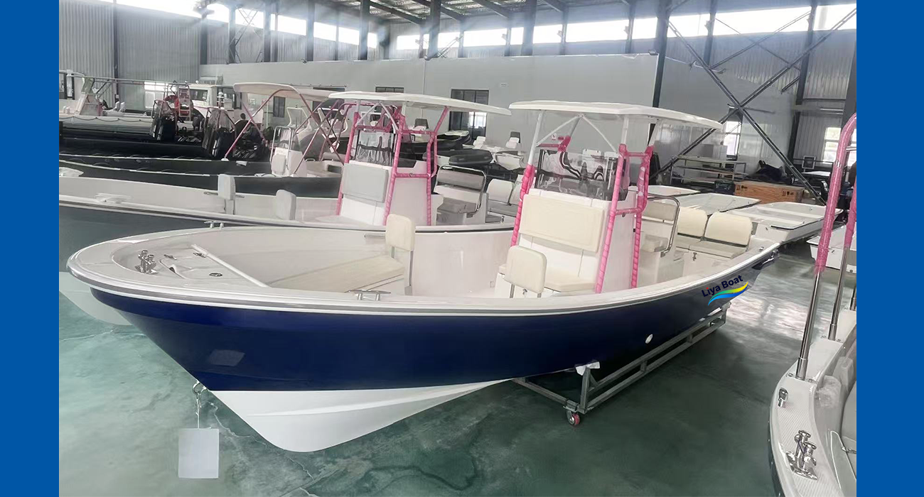Liya 7.6m 25FT Deep V Hull Fiberglass Panga Boat for Fishing & Leisure,CE 