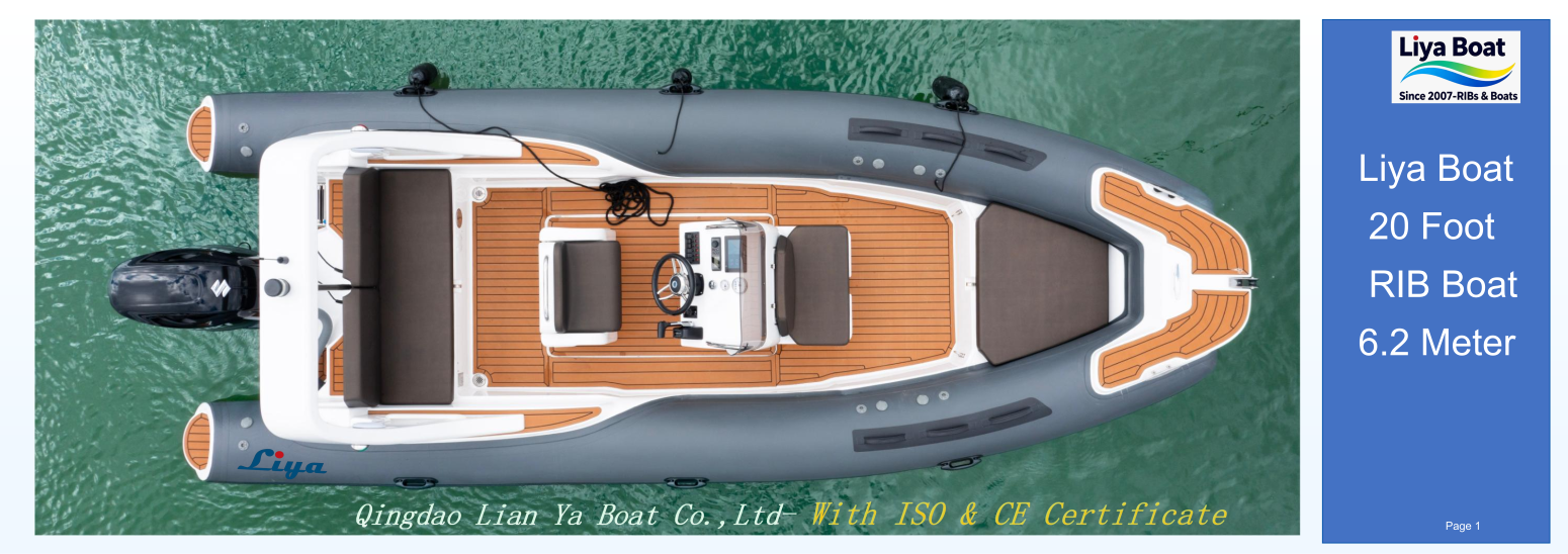 Deep-V hull design of Liya 6.2m RIB boat performance