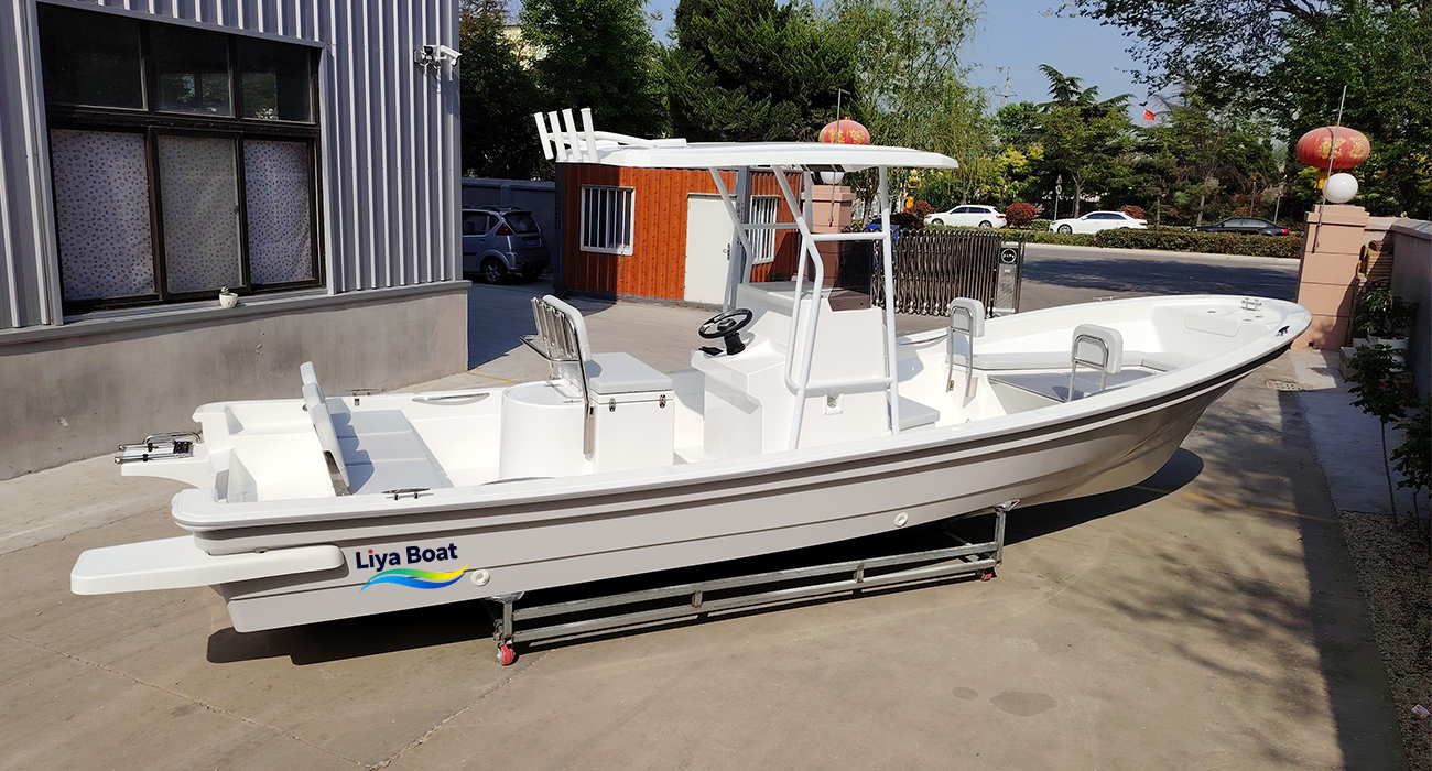 Liya 7.6m 25FT Deep V Hull Fiberglass Panga Boat for Fishing & Leisure,CE 