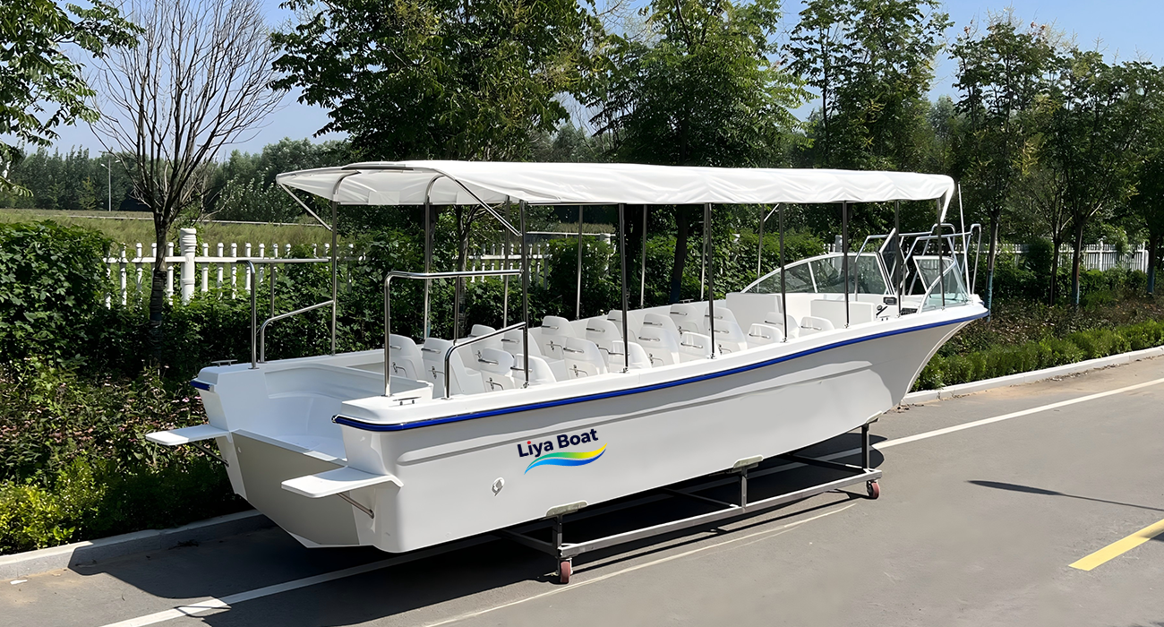 Liya 30ft Sightseeing & Water Taxi Boat | 20-Passenger Fiberglass Vessel 