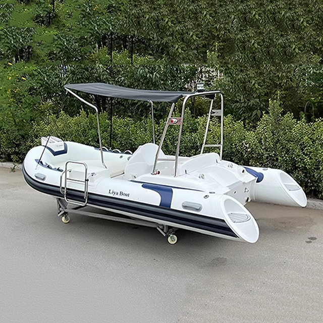 Liya 14 Feet Dinghy Hypalon Boat 4.3 Meter Rigid Inflatable Dinghy For Sale