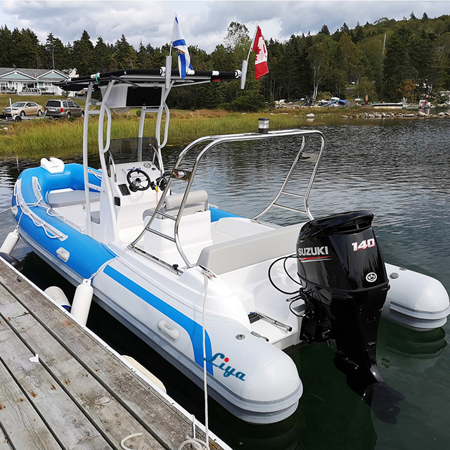6.2 meter hypalon rib boat with outboard engine