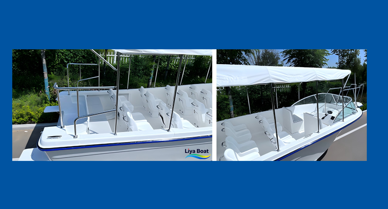 Liya 30ft Sightseeing & Water Taxi Boat | 20-Passenger Fiberglass Vessel 
