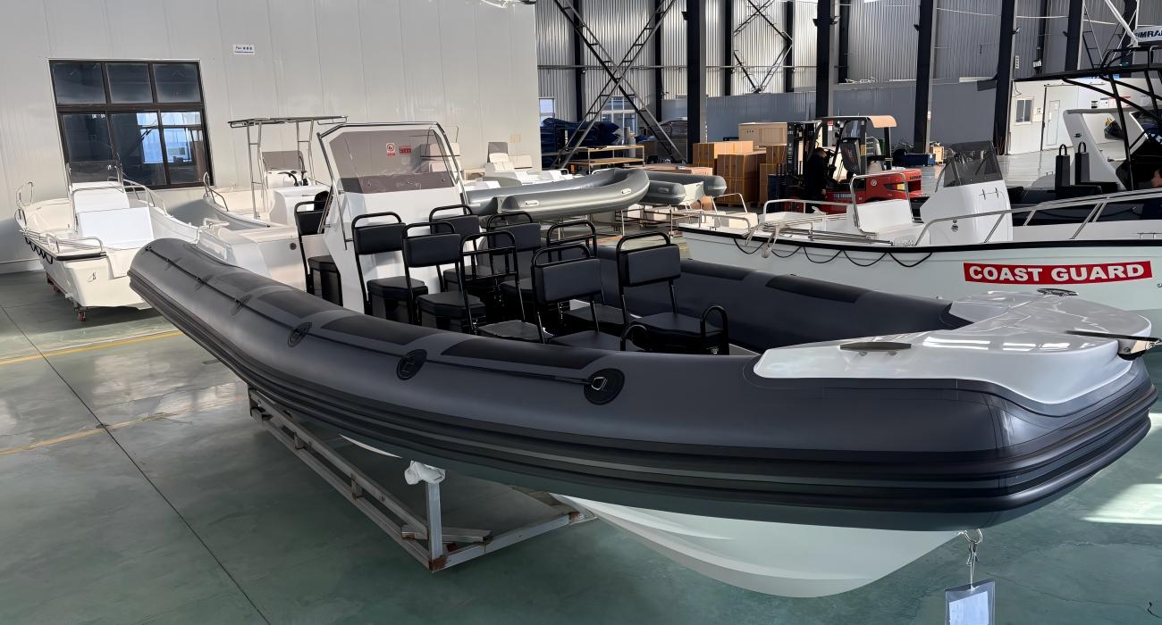 Patrol RHIB with T-Top and Gun Rack Mounting Points