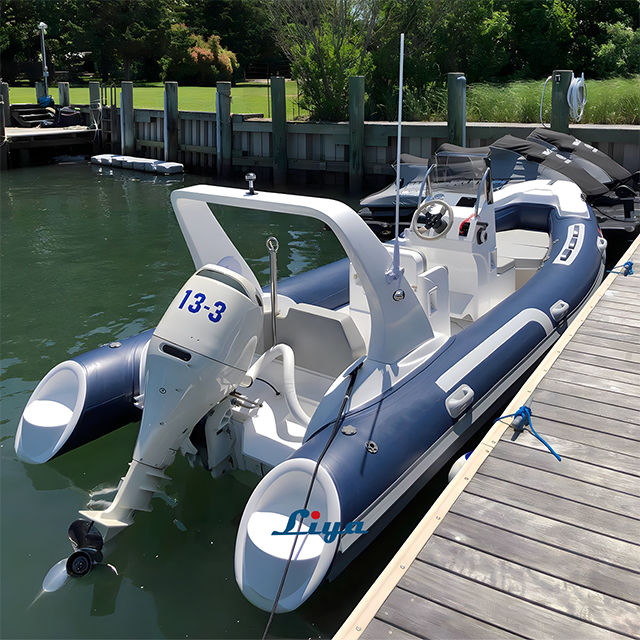 Liya 17 Feet Rigid Rib Boat 5.2 Meter Rib Boat With Motor 